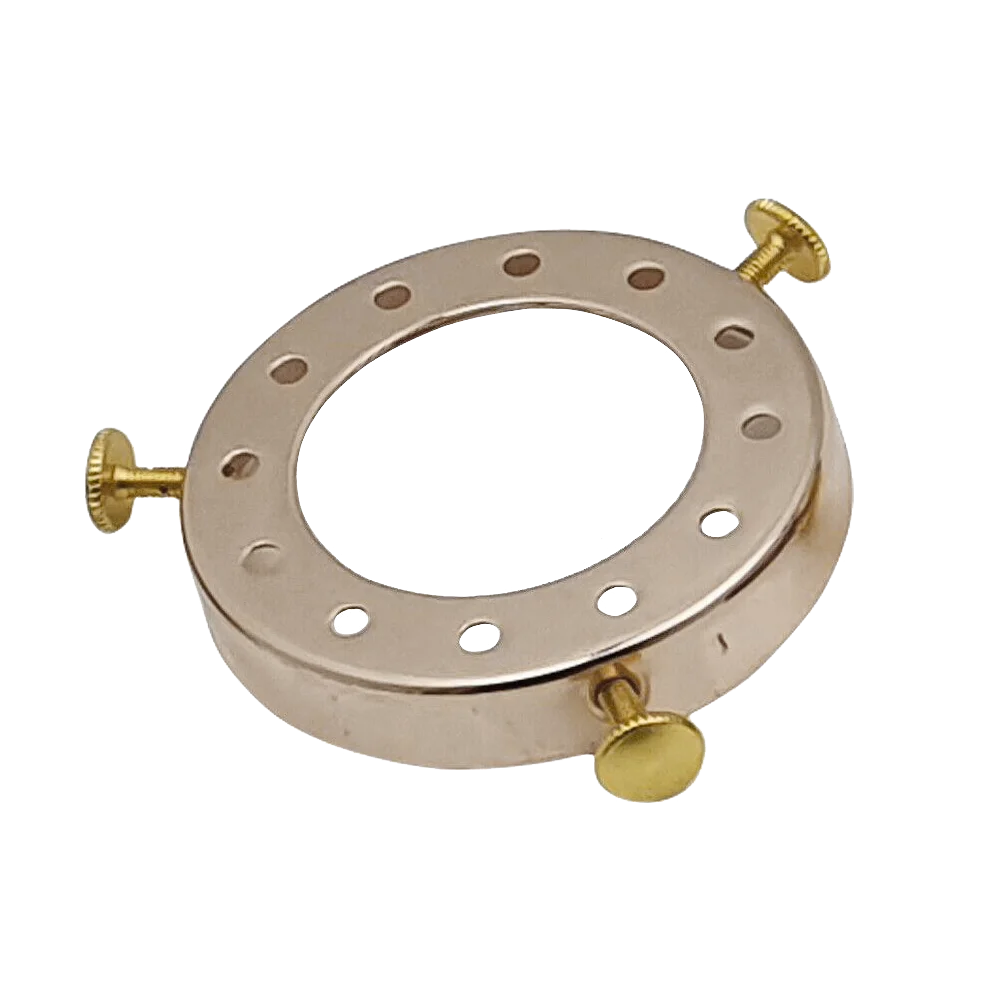 French gold metal lamp shade cap, 7 cm diameter, 1.5 cm height, 4.1 cm socket hole, suitable for pendant light fittings