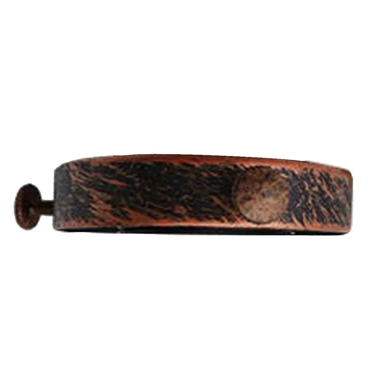 Rustic red metal shade reducer ring with three thumb screws, 7cm outer diameter, 4.1cm inner hole, for E27 lamp holders.