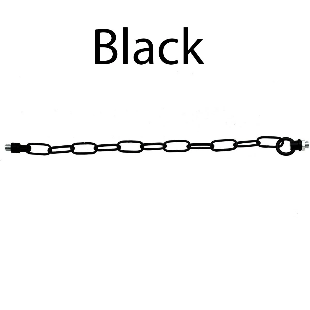 Black pendant light hanging chain, 90 cm long with openable 38 mm x 16 mm links for ceiling fixtures