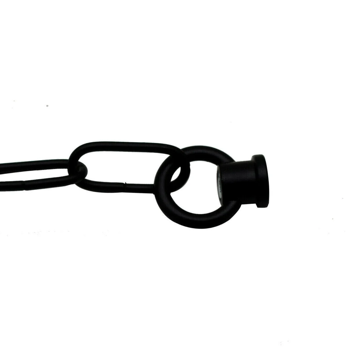 Black 90cm ceiling light chain with openable 38mm x16mm links, lightweight, suitable for chandeliers and decorative hanging
