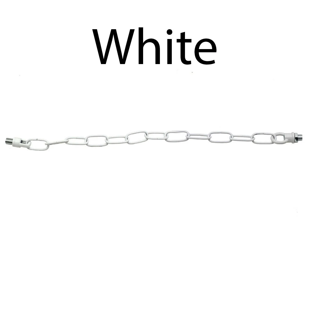White open-link industrial pendant chain, 85cm long, 38mm x 16mm links
