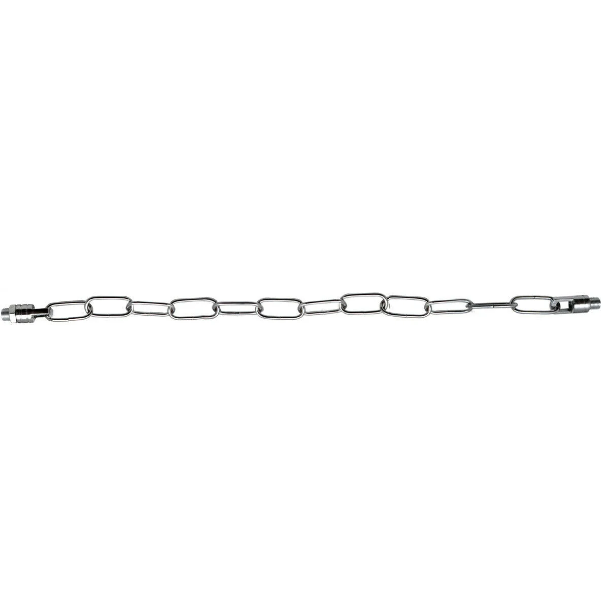 Chrome ceiling light chain 85cm with openable links, each 38mm x 16mm, for chandeliers and pendants