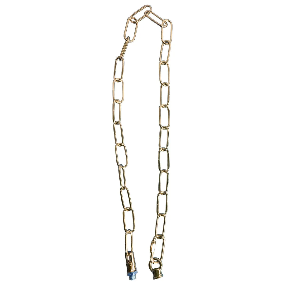 French gold light chain for pendant lights, 85cm, openable 38mm x 16mm links, flexible and lightweight.