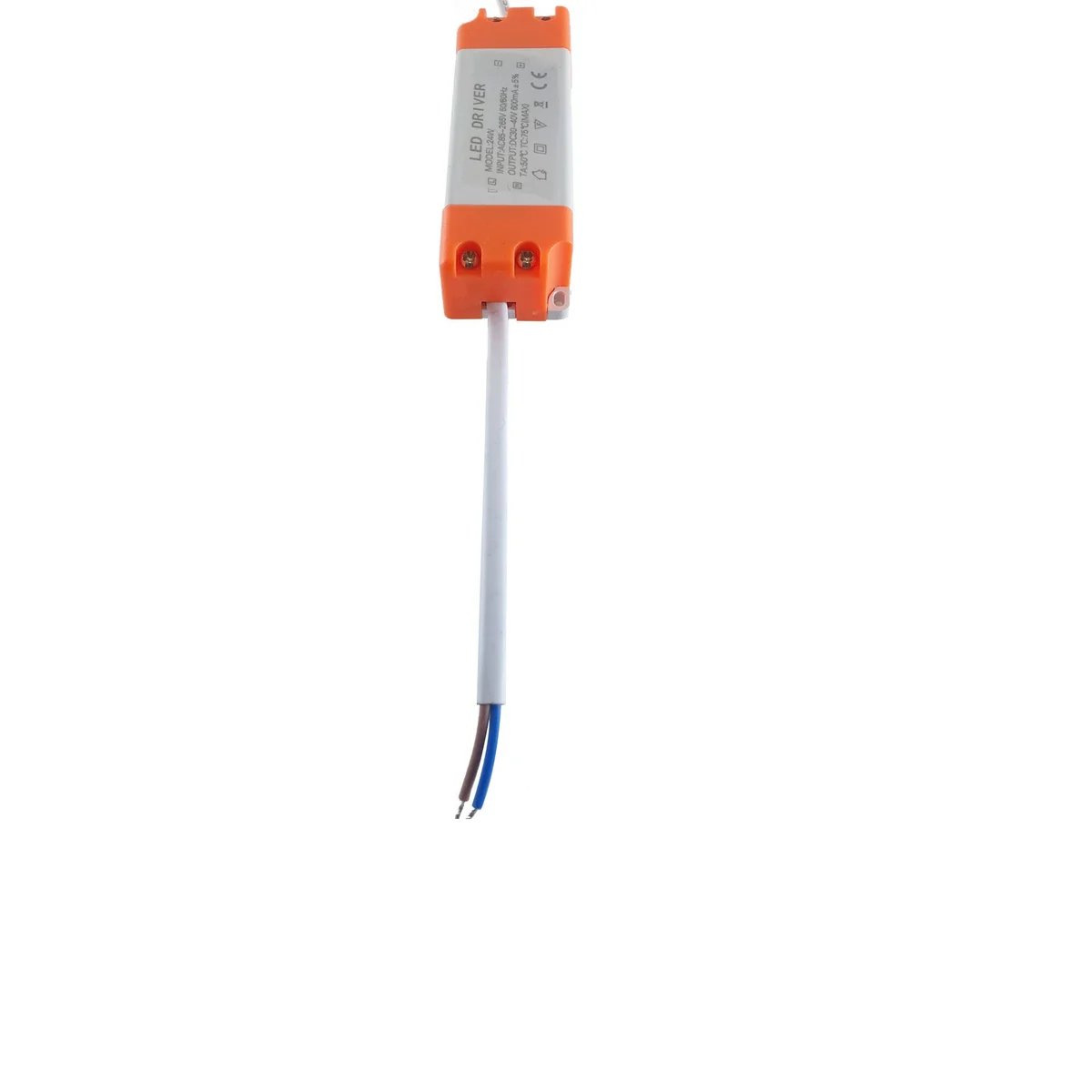CE RoHS certified driver: plastic 24W LED power supply showing its 30‑40V, 600 mA plate label.