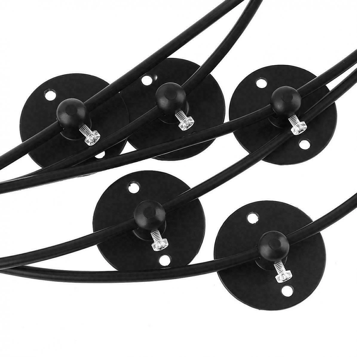 Modern metal spider E27 base ceiling light with multiple shades, adjustable 200cm cable, vintage style