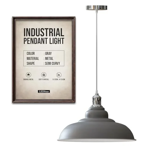 Colourful pendant lamp with metal base and PVC shade, 10cm diameter, 95cm cable, in 8 colours.
