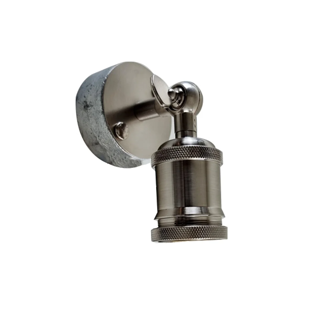 metal ceiling lamp with vintage industrial style, rust coloured metal base, 6.7cm diameter, suitable for E27 bulbs