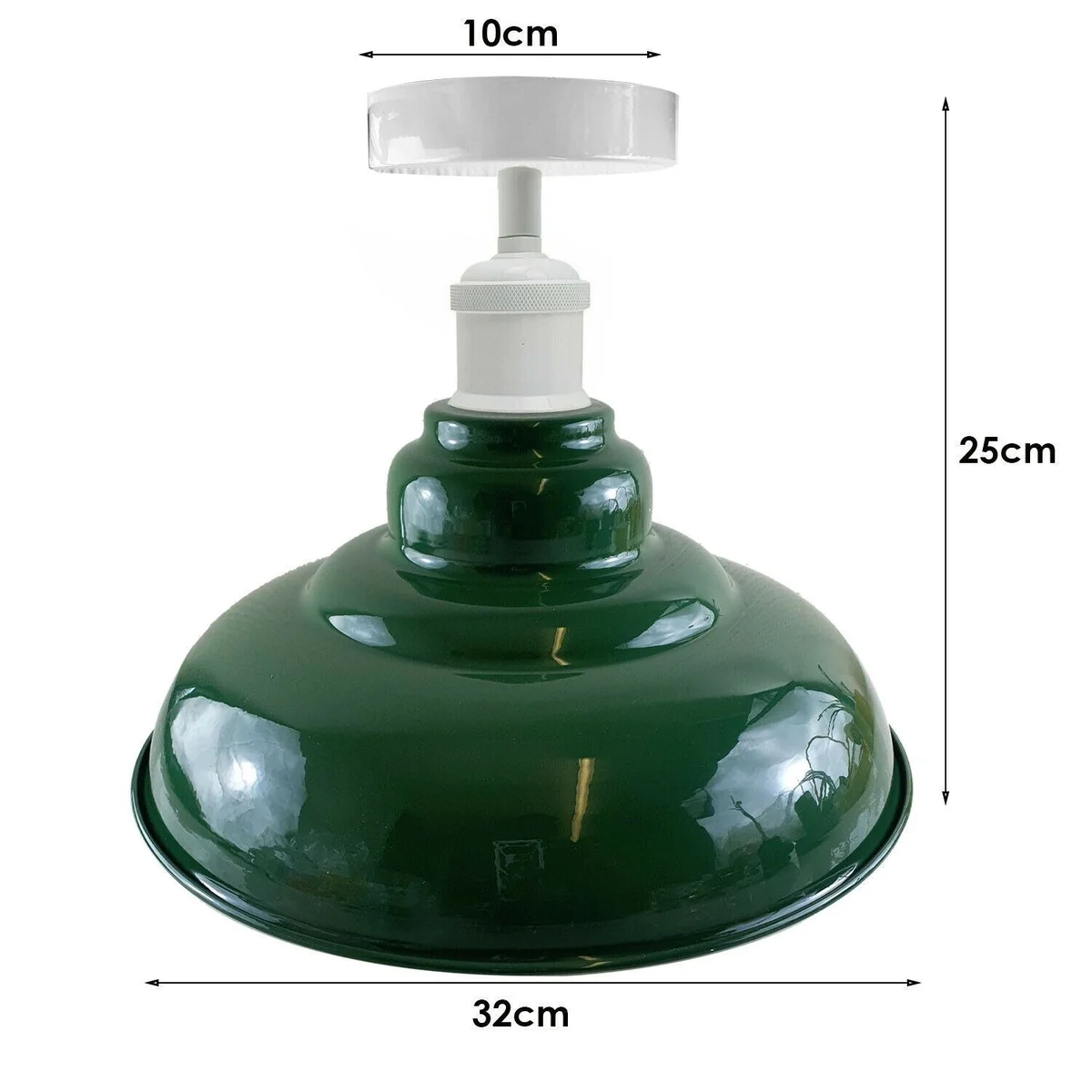 Black metal bowl lamp shade, industrial style light shade, suitable for ceiling use in hallways and living spaces.