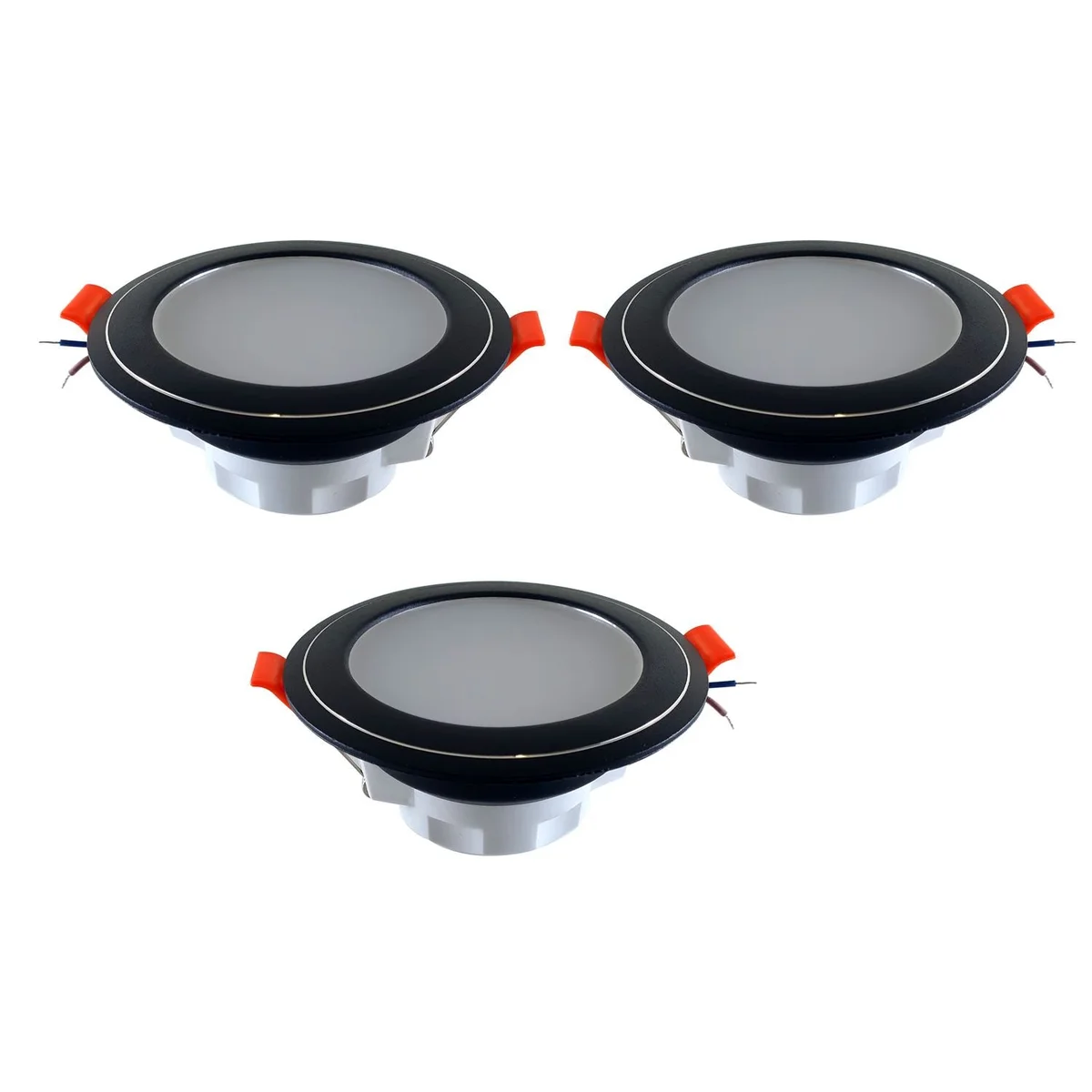 5W cool white LED ceiling panel with 6000K light, recessed design, aluminum and acrylic body