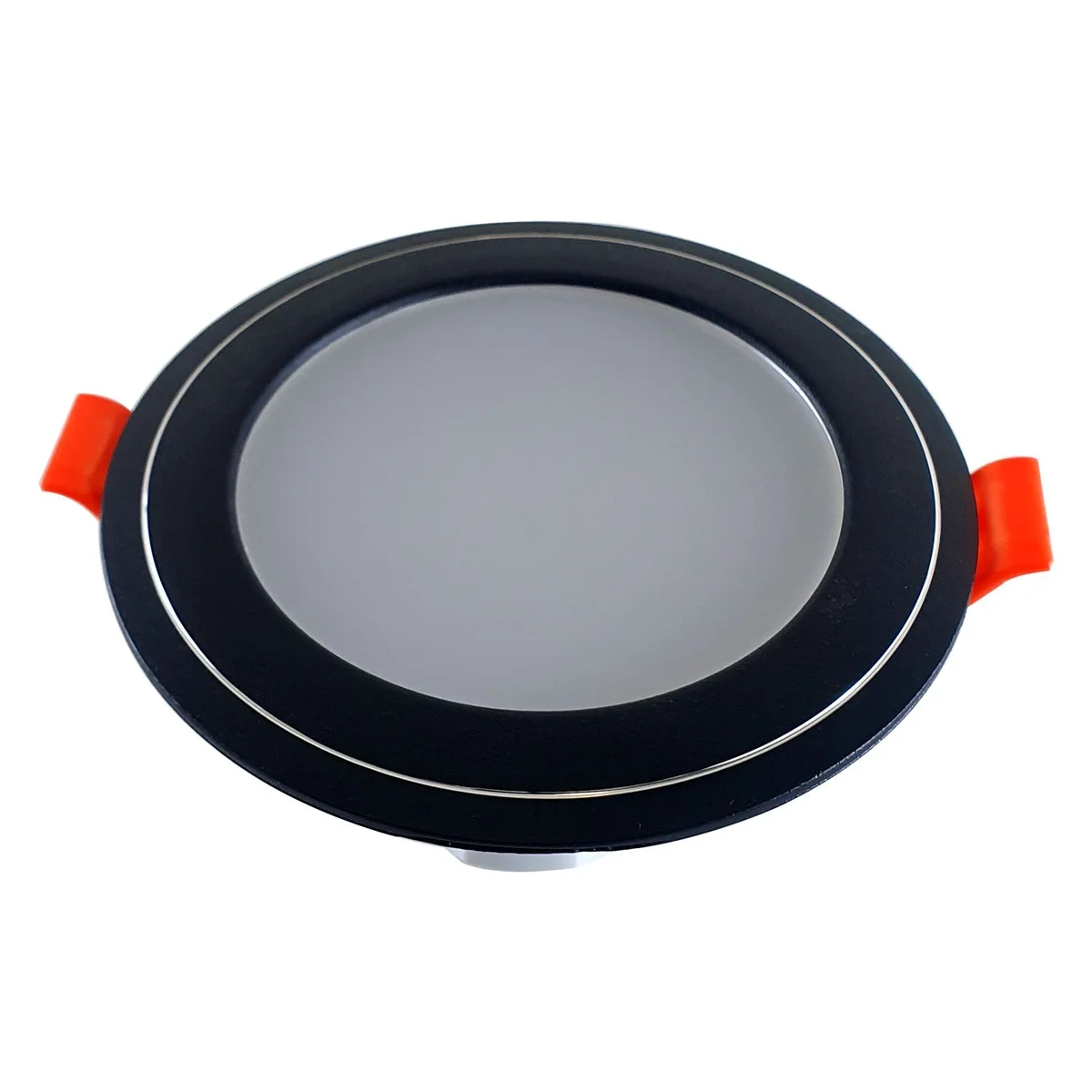 Round 5W LED recessed ceiling light with aluminum frame, cool white illumination