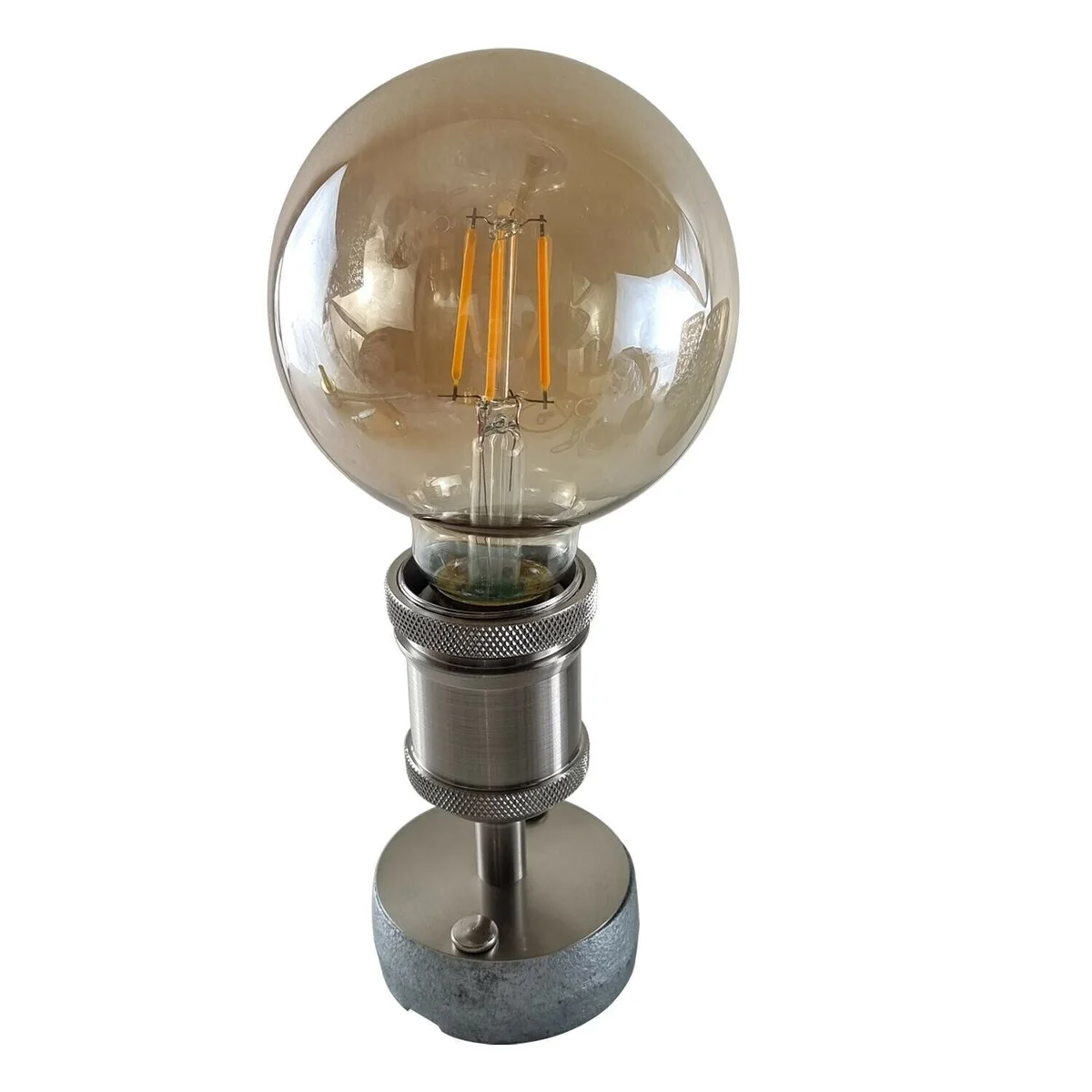 Galvanized metal industrial pendant light with vintage rust finish, 8.5cm diameter, ceiling‑mounted.