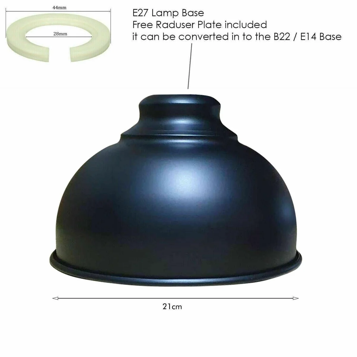 Curvy dome lampshade on metal pendant, showcasing an industrial vintage style in brushed brass