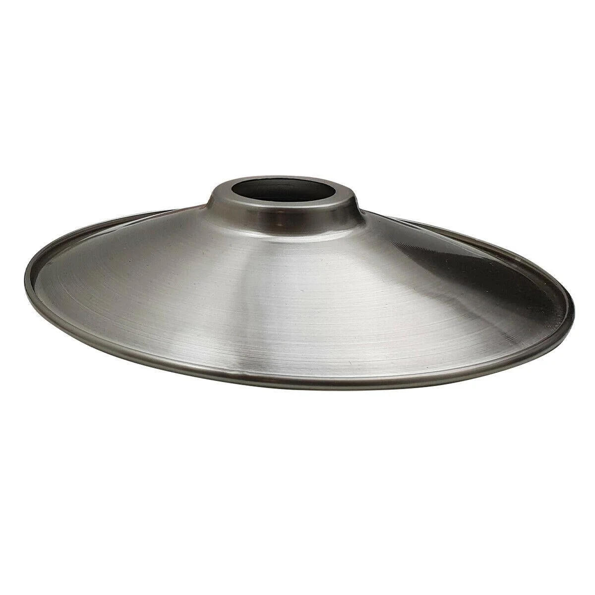 22 cm flat ceiling lampshade, spray‑painted metal shade with black interior.