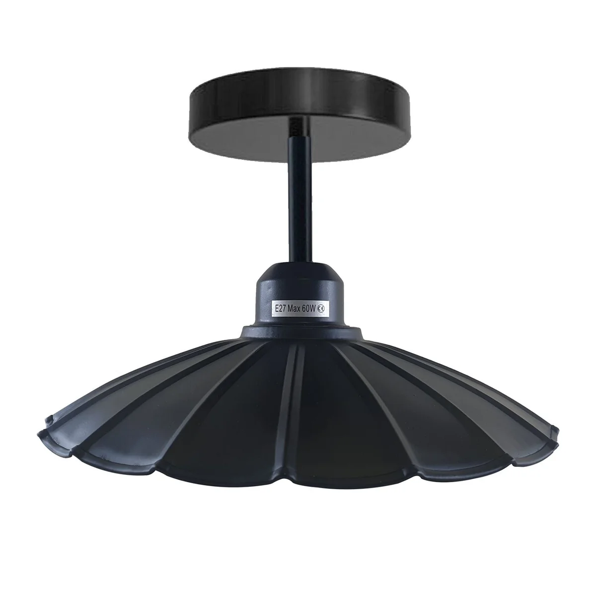 Industrial ceiling pendant lamp in brushed copper, 10cm metal shade, E27 base.