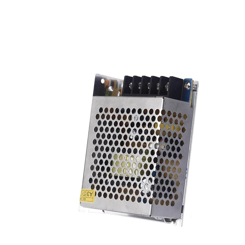 Compact 10W LED driver in ultra‑thin aluminium case with honeycomb heat‑sink, cable attached.