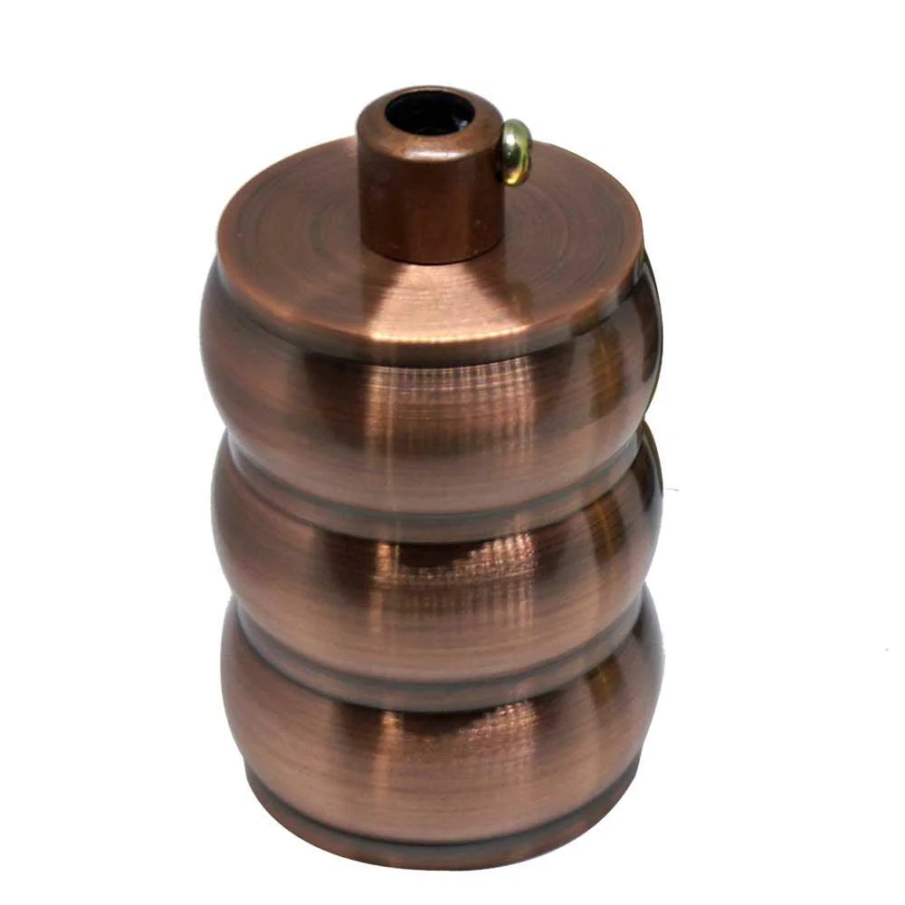 Metal vintage lamp holder with exposed Edison E27 base, suitable for 110-240V, for indoor accent lighting.