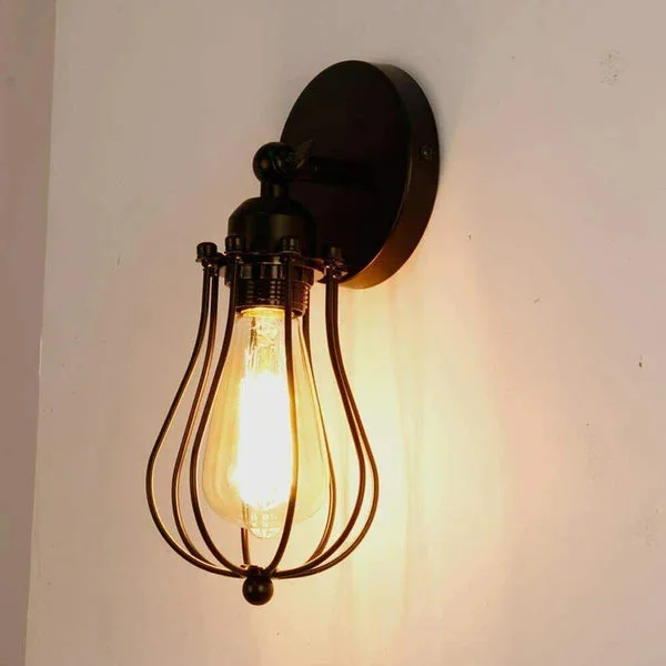 Metal wall lamp holder with adjustable switch, E27 base, suitable for indoor light fitting.