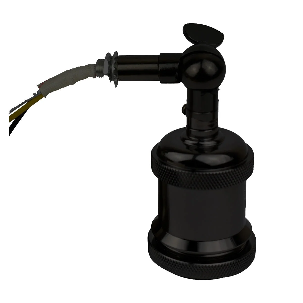 Metal wall light holder with adjustable switch for E27 bulbs, fits kitchens, dining, bedrooms