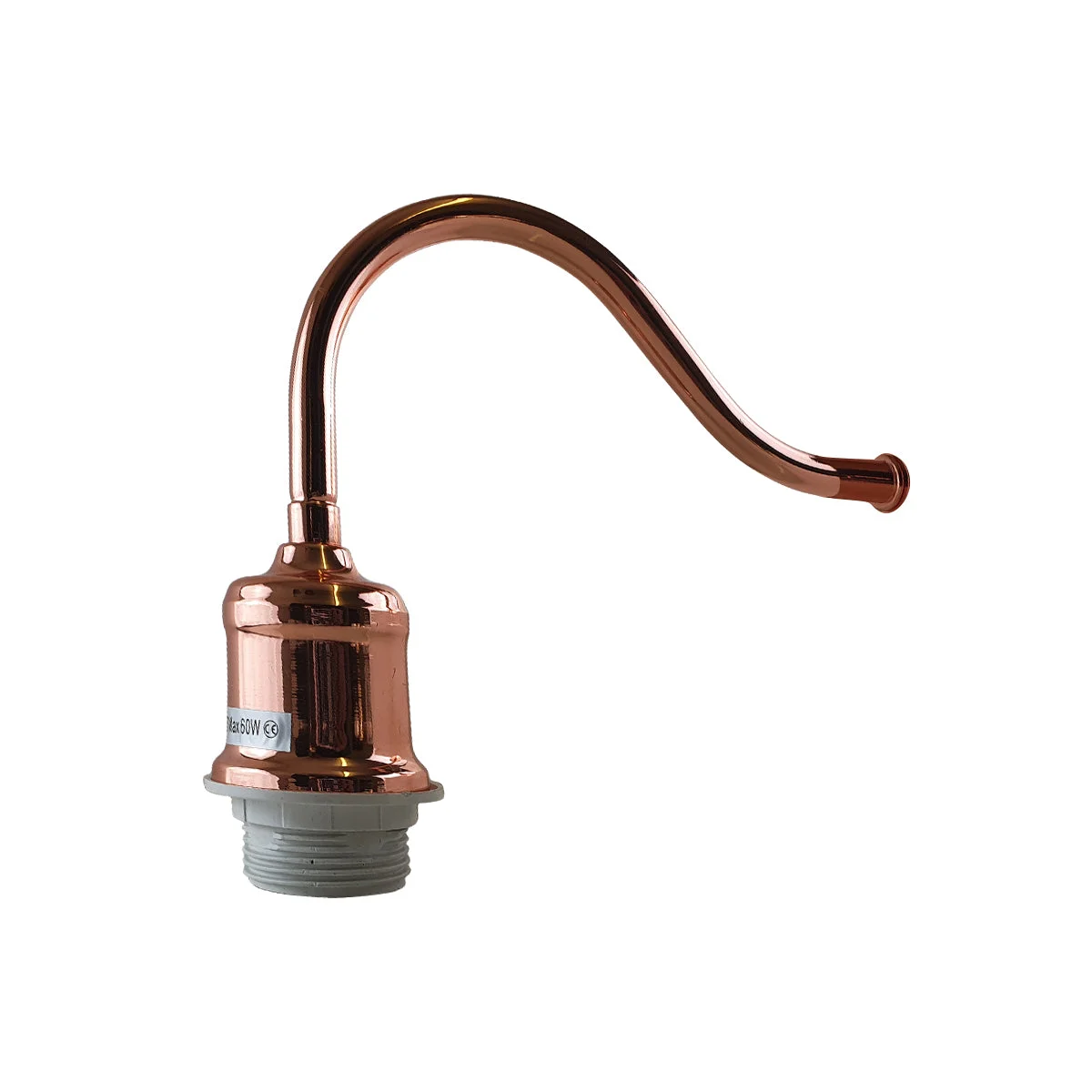 Metal wall light fixture with adjustable swan neck, retro industrial design, finished in black, hanging on wall.