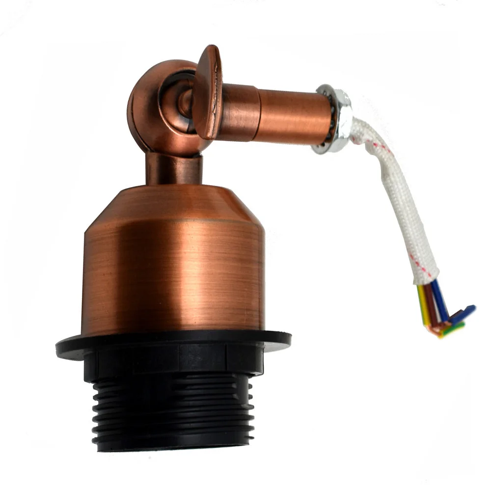 Stylish metal bedroom wall lamps in chrome, rose gold or satin nickel finish, hardwired E27 base, wall sconce lighting