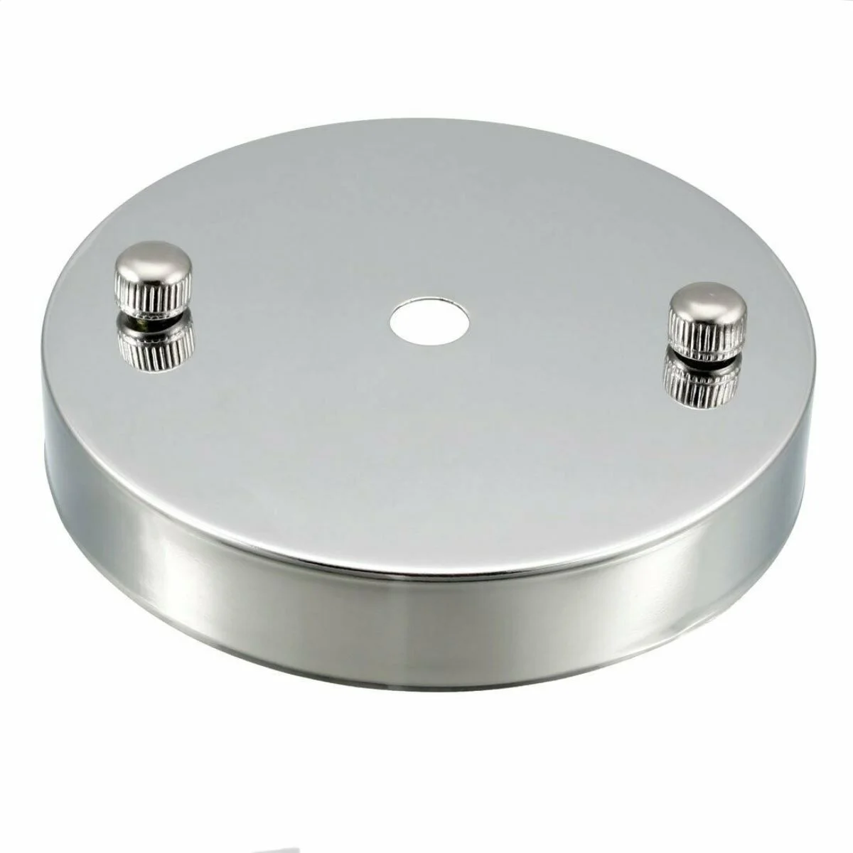 Bronze front fitting ceiling hook with metal ring, 10cm diameter, for single point outlet