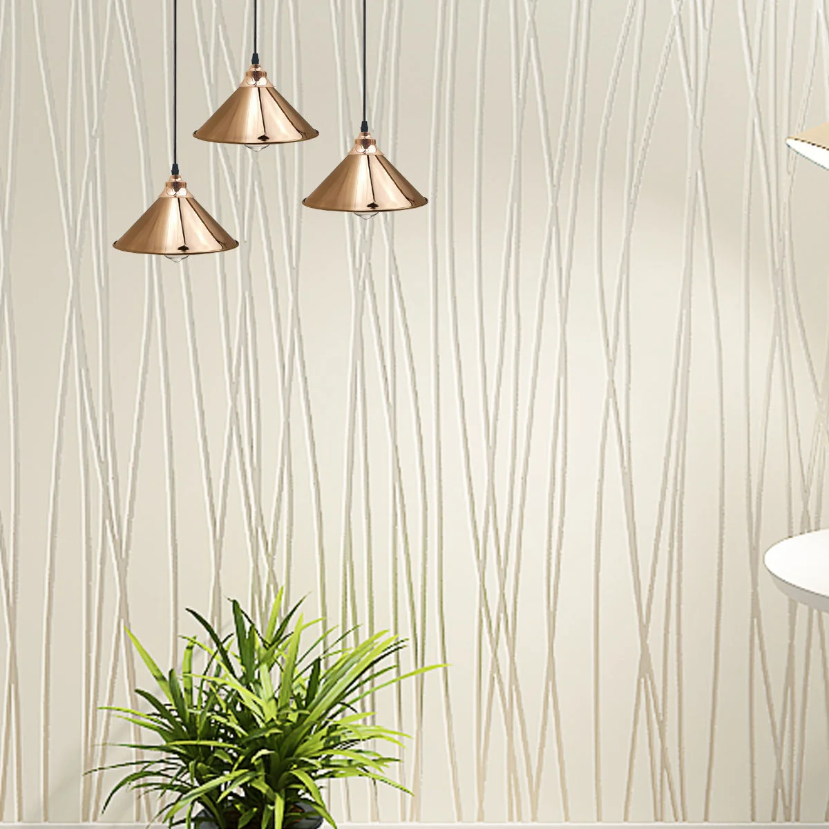 Modern gold lighting: sleek dome pendant light with angled metal and PVC shade, gold finish, adjustable 95 cm cable, E27 base