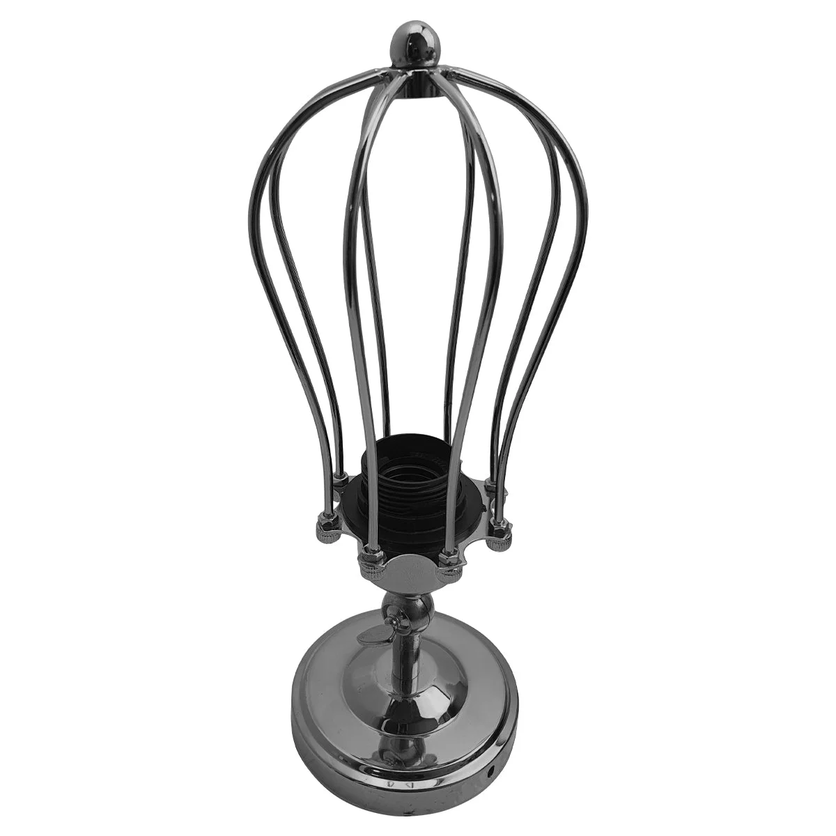 Chrome and rose gold cage E27 bulb ceiling fixture, two sockets, semi‑recessed, for residential use.