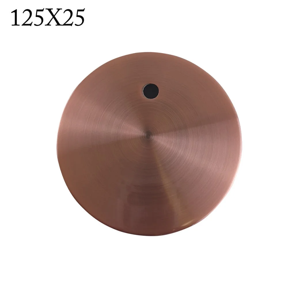 125mm round metal pendant light ceiling rose, 25mm depth, black chrome finish, housed around junction box