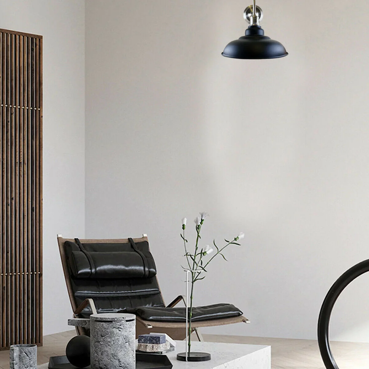 Black metal goose neck wall light with thickened metal shade, vintage industrial style, a modern farmhouse light