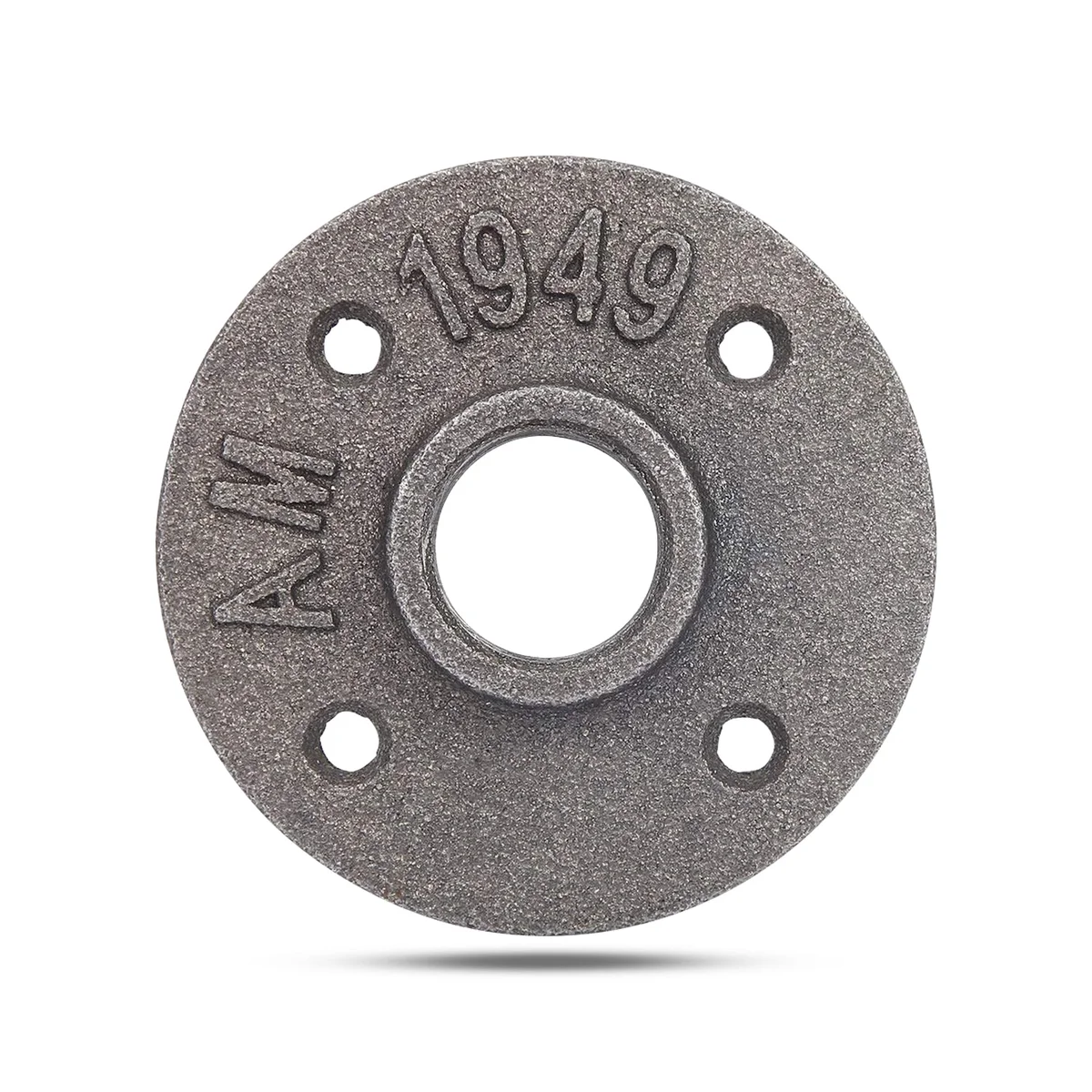 Round iron 3/4 inch floor flange with four holes, sturdy pipe fittings accessories for industrial decor projects