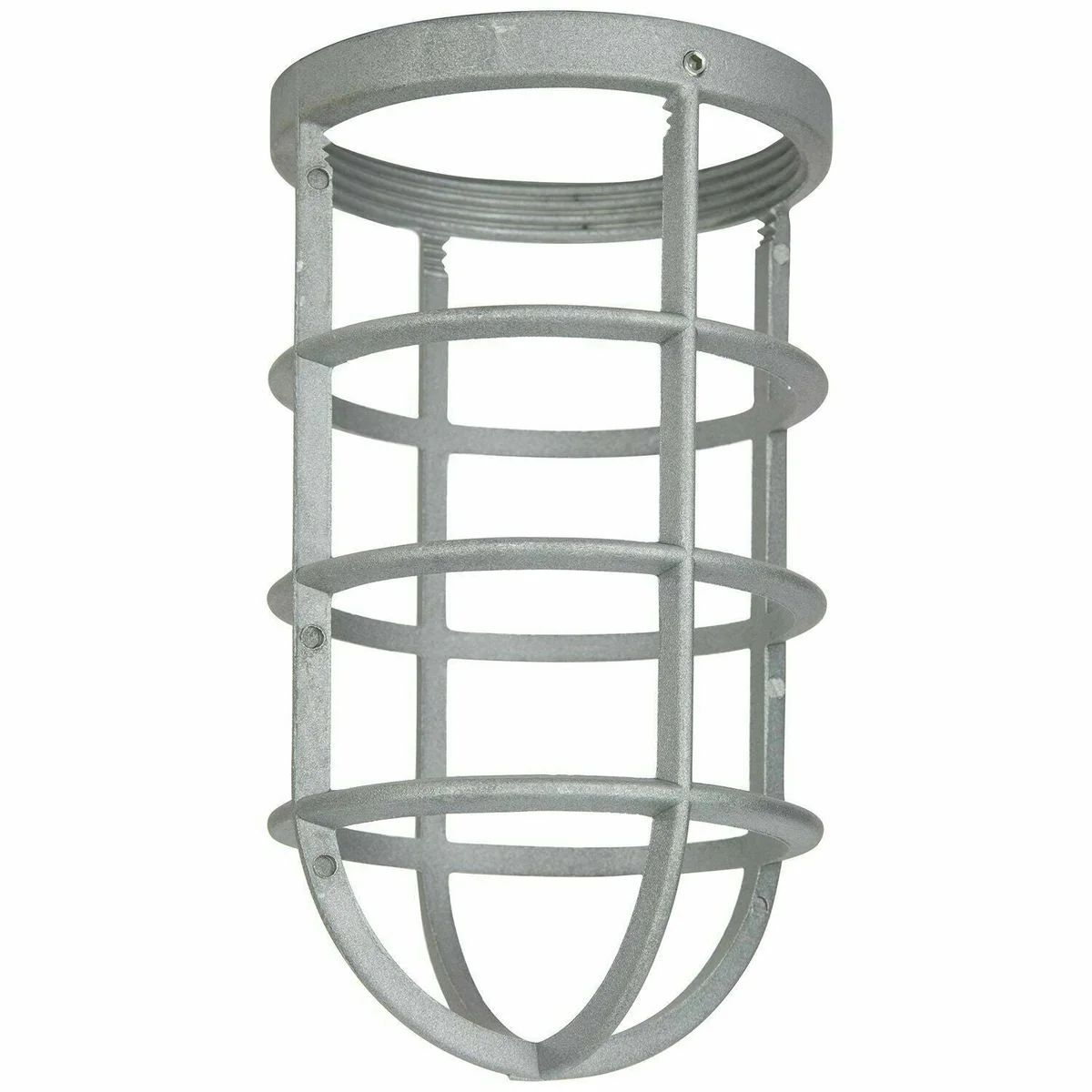 Twin pack industrial wall light with metal cage and glass shade, ideal for vintage-style wall lighting.