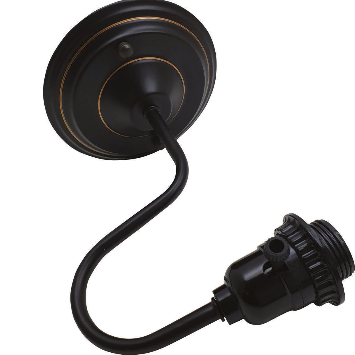 Black and gold metal wall sconce with cage design, fits an E27 wall light socket for rustic interior lighting.