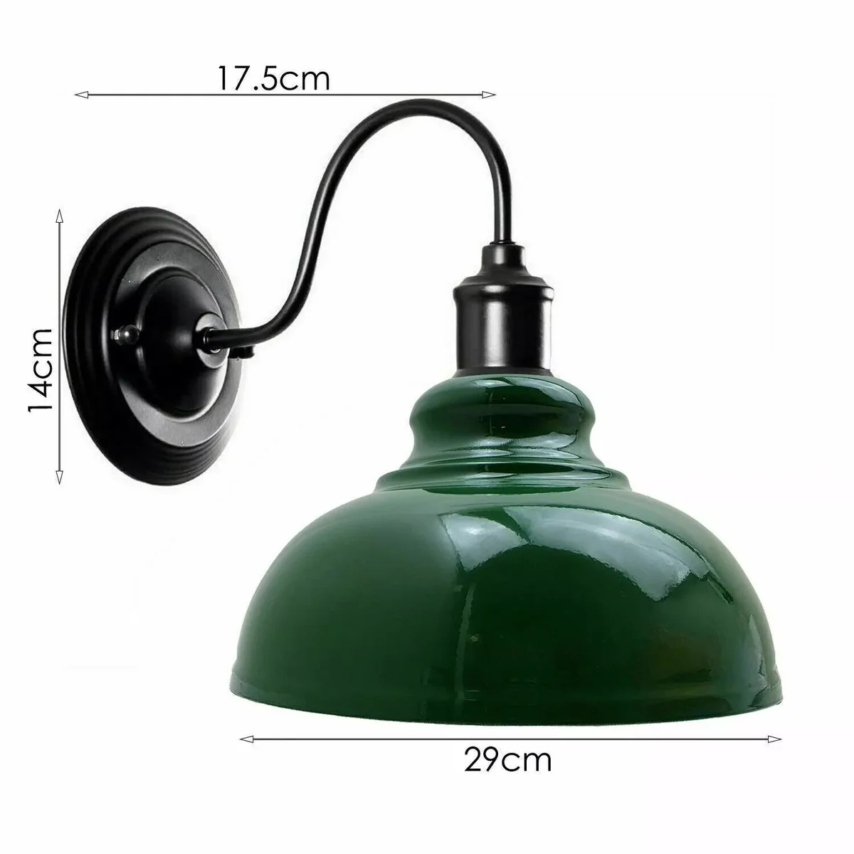 Modern wall sconce with curved white iron shade and U bend handle, matte finish, mounted on a wall with E27 socket visible