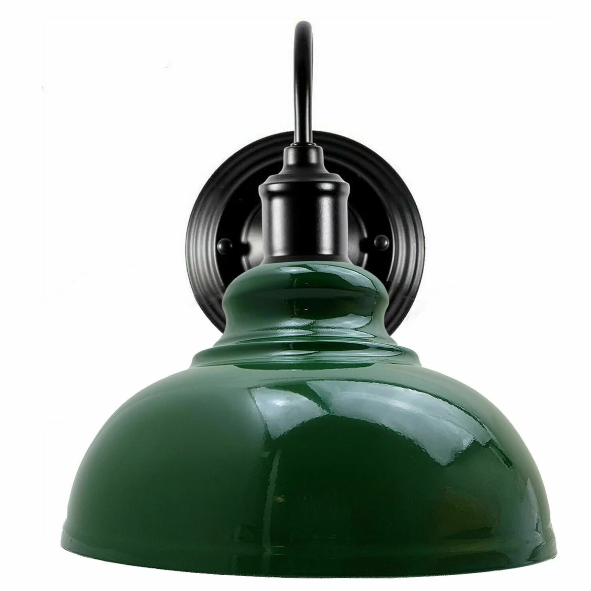 Curvy white wall light lamp with cone shade and U-bend handle mounted on a wall, modern matte finish design