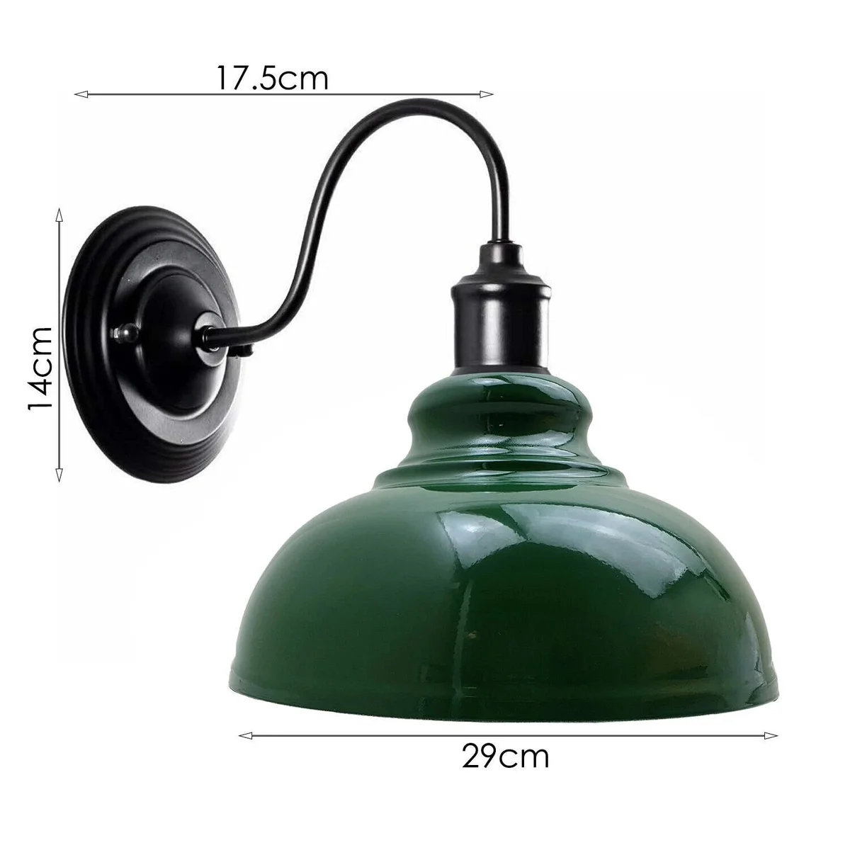 White metal cone pendant wall light with matt finish and E27 lamp base, shown mounted on a wall