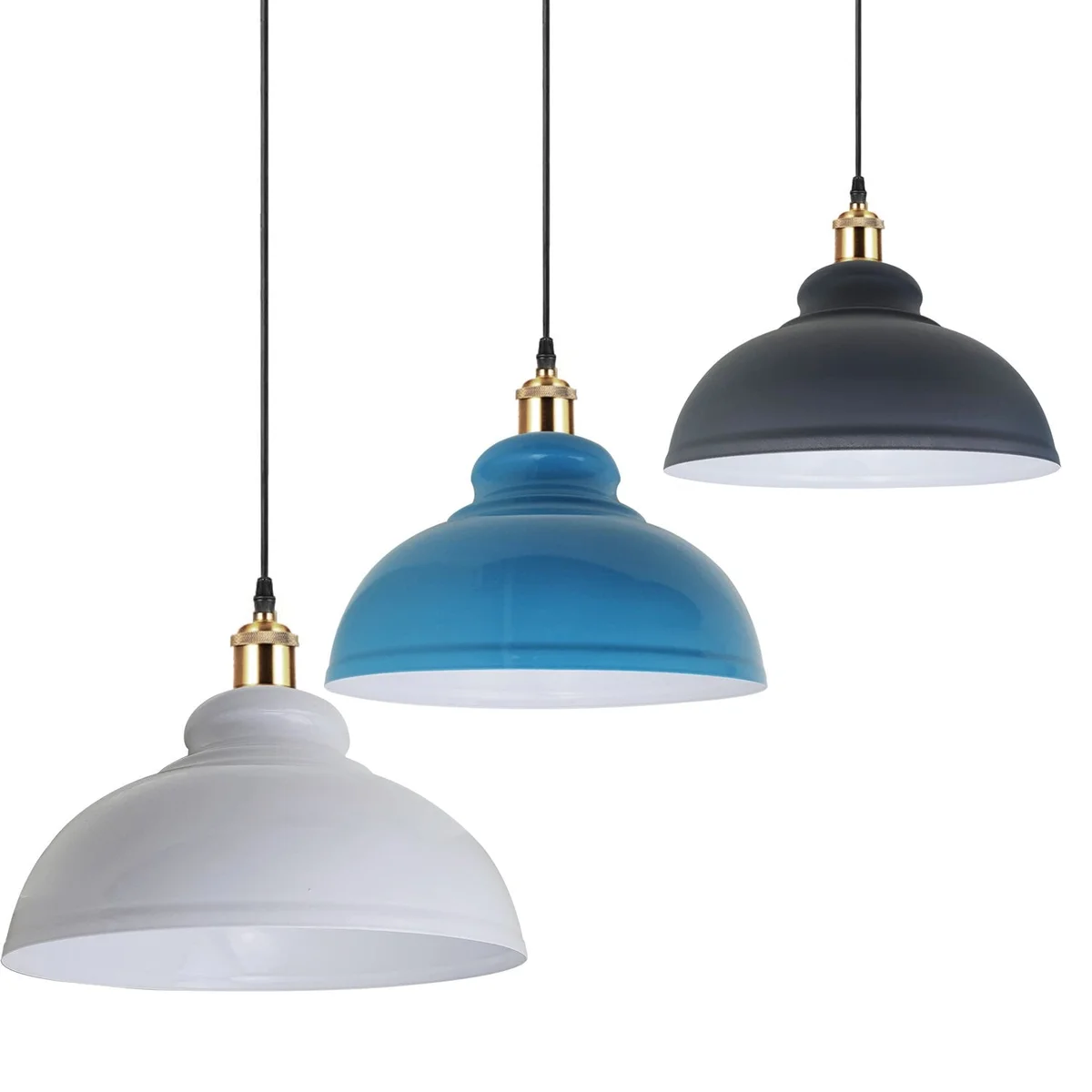 Red retro pendant light with dome shade, adjustable base, and 95cm cable, ideal for vintage industrial ceiling lighting