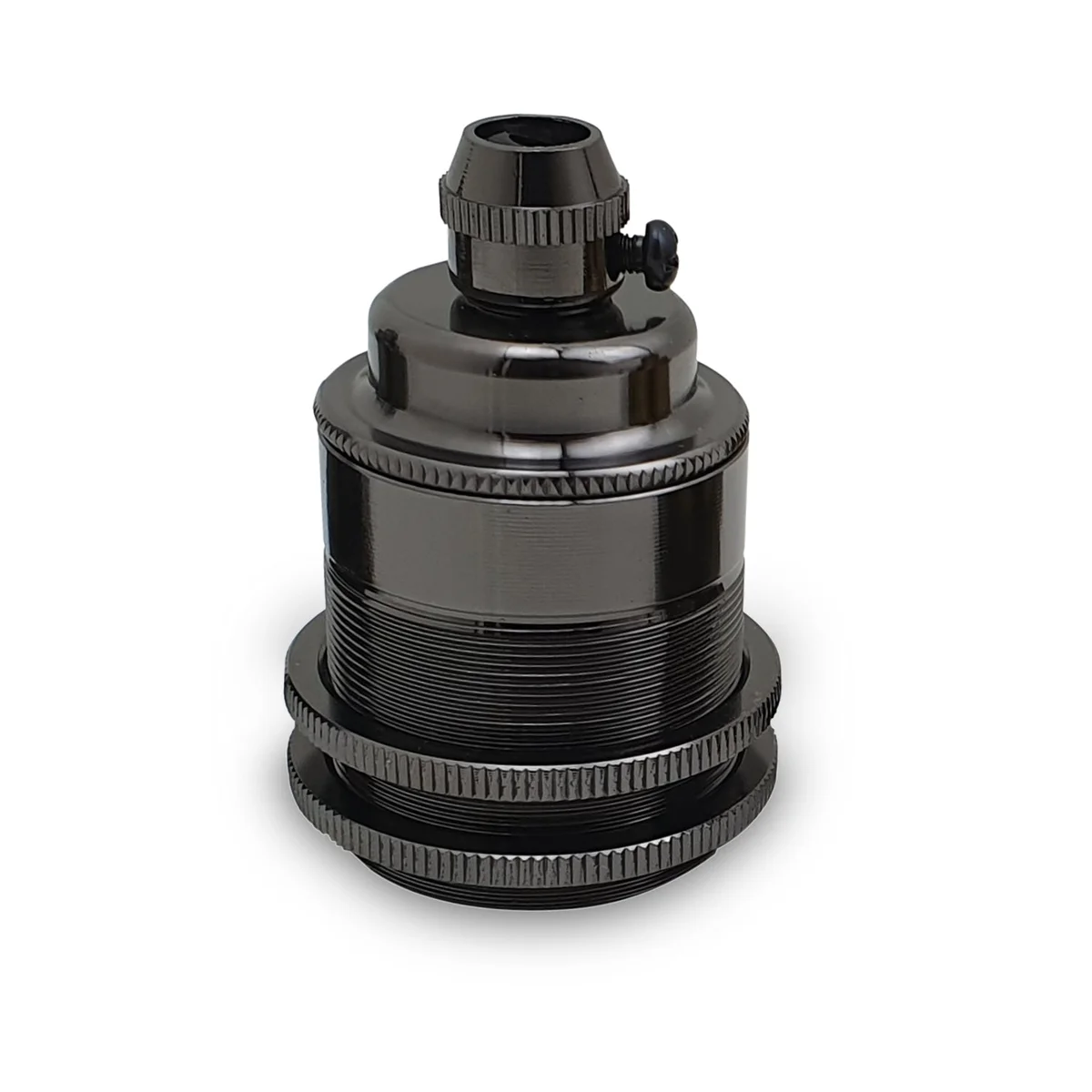 E27 bulb holder metal socket for pendant lights with Edison screw cap, suitable for indoor use and 60W bulbs