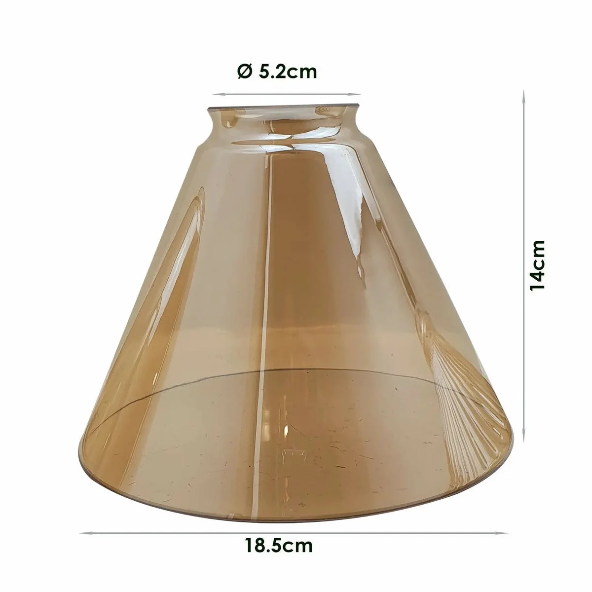 Vintage amber glass E27 ceiling lampshade with bowl shape and warm, retro glow for indoor pendant lighting
