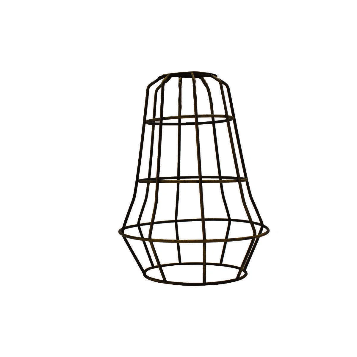 Metal vintage brass wire cage in European style, easy fit wire lamp shade for dining or bedroom lighting.