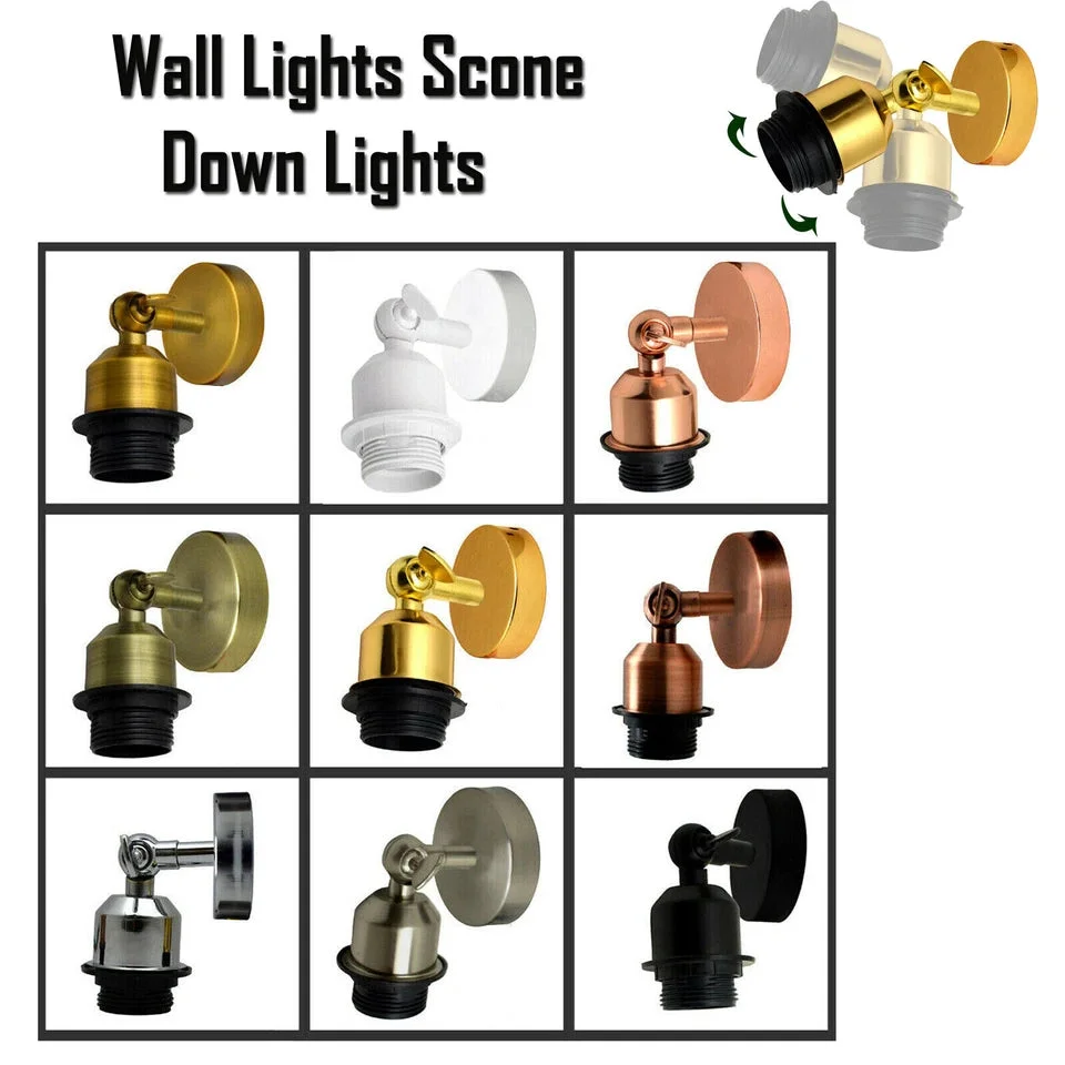 Adjustable vintage metal sconce in antique brass finish mounted on wall with pivoting arm and shade for focused lighting