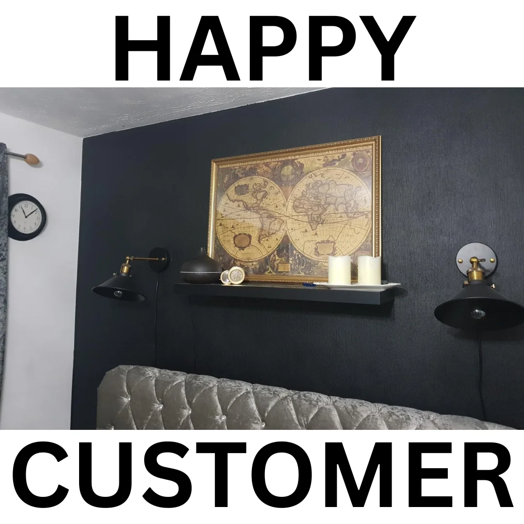 Industrial wall light shade in vintage metal design with plug-in socket and UK ceiling rose for rustic home decor
