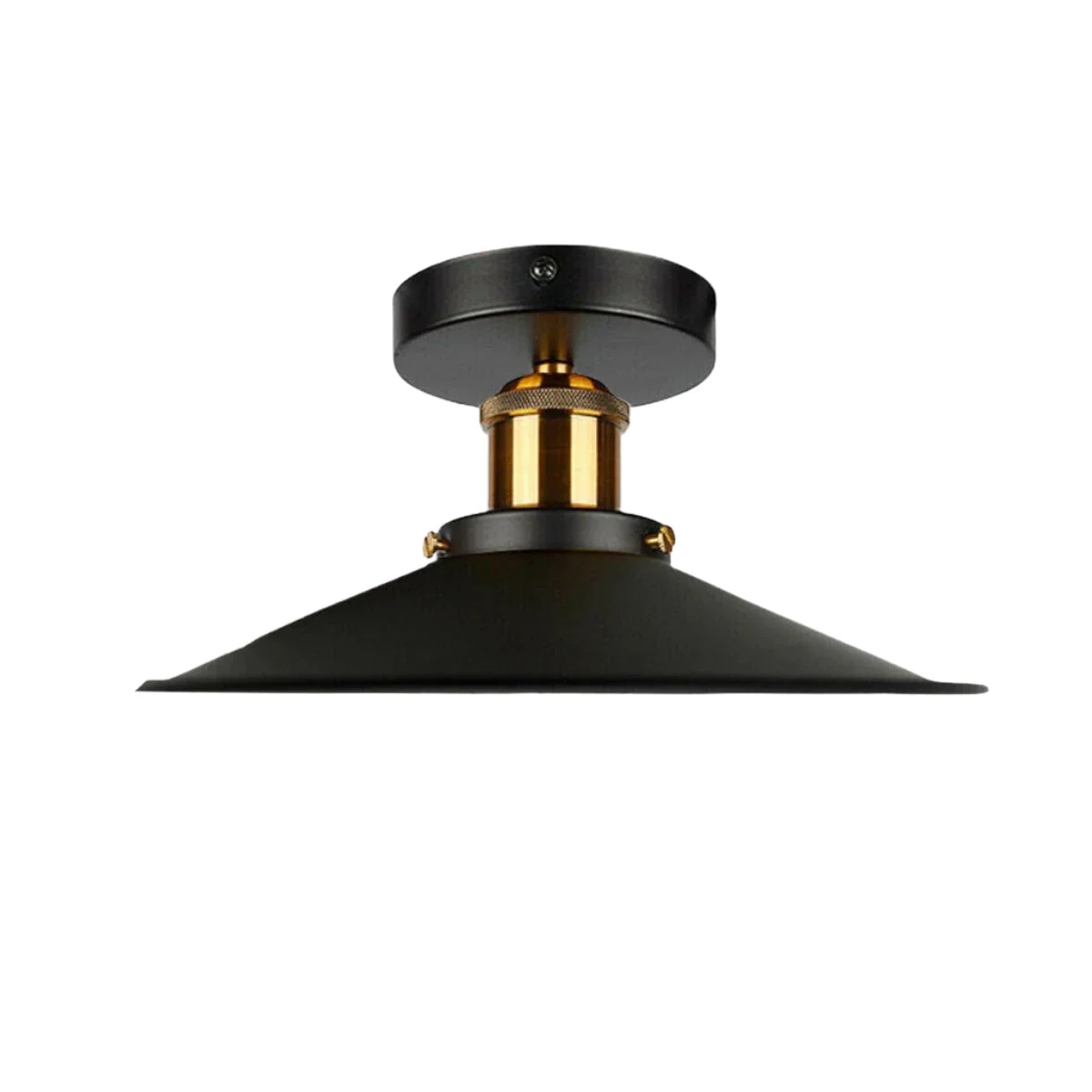 Black vintage retro industrial modern pendant light with metal cage flush mount ceiling lampshade