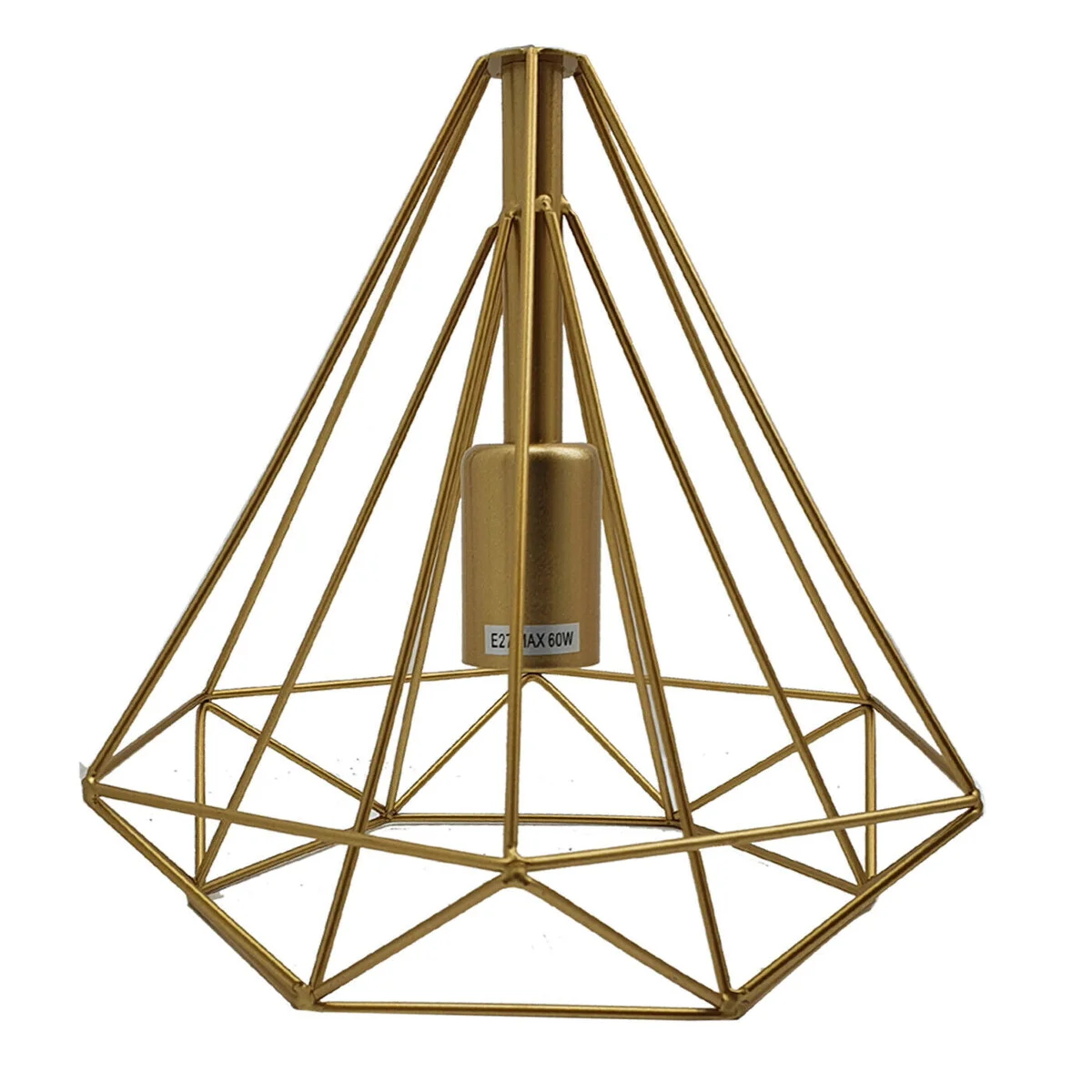 Gold 3 head ceiling pendant lamp with metal and PVC shades, adjustable cables, and E27 bulb holders hanging from ceiling plate