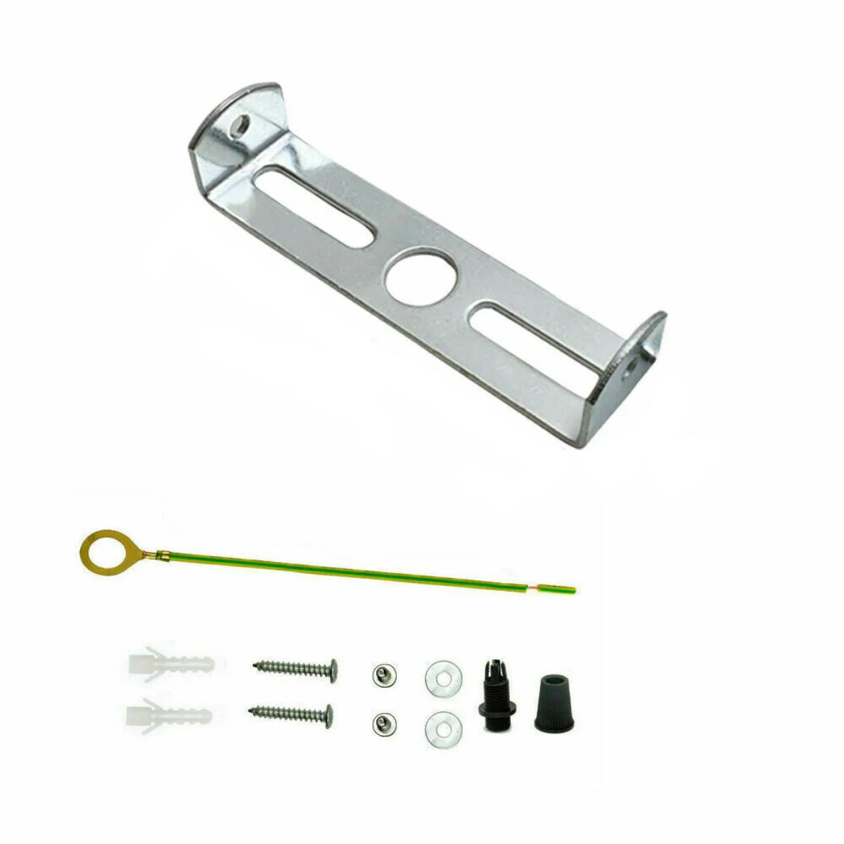 80mm iron ceiling rose strap side fitting light fitting bracket with riveted construction and earth tag