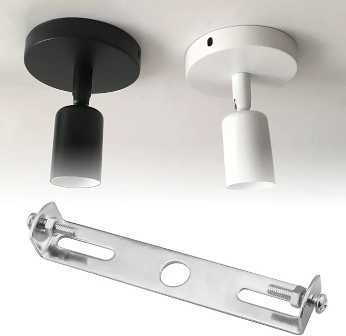 100mm iron ceiling plate bracket with riveted construction and earth tag for chandelier and light fitting suspension