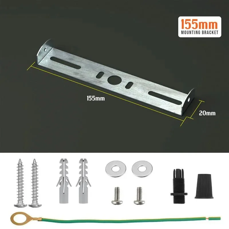 155mm iron ceiling rose bracket with strap side fitting and riveted construction, suitable for chandeliers and light fittings