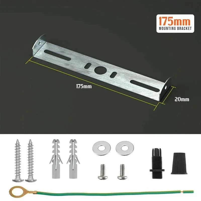 175mm iron ceiling rose bracket with strap side fitting and earth tag for hanging chandeliers up to 5kg