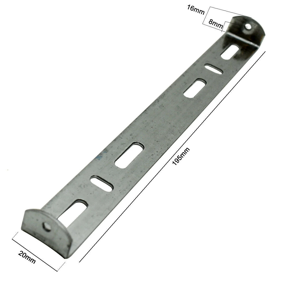 195mm iron ceiling light fitting bracket with riveted construction and earth tag for chandelier suspension up to 5kg
