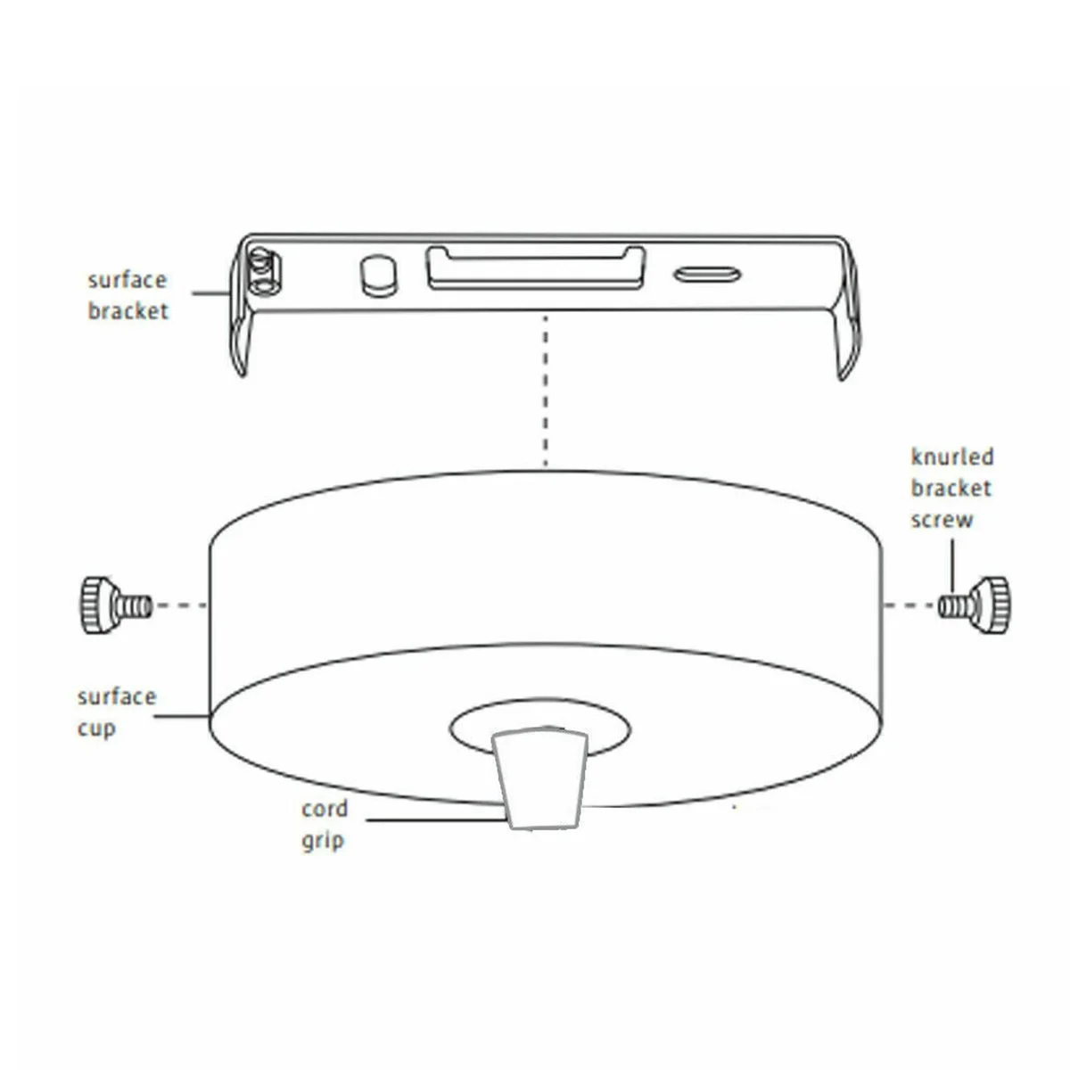 295mm iron ceiling bracket with riveted construction and earth tag for hanging chandeliers and light fittings
