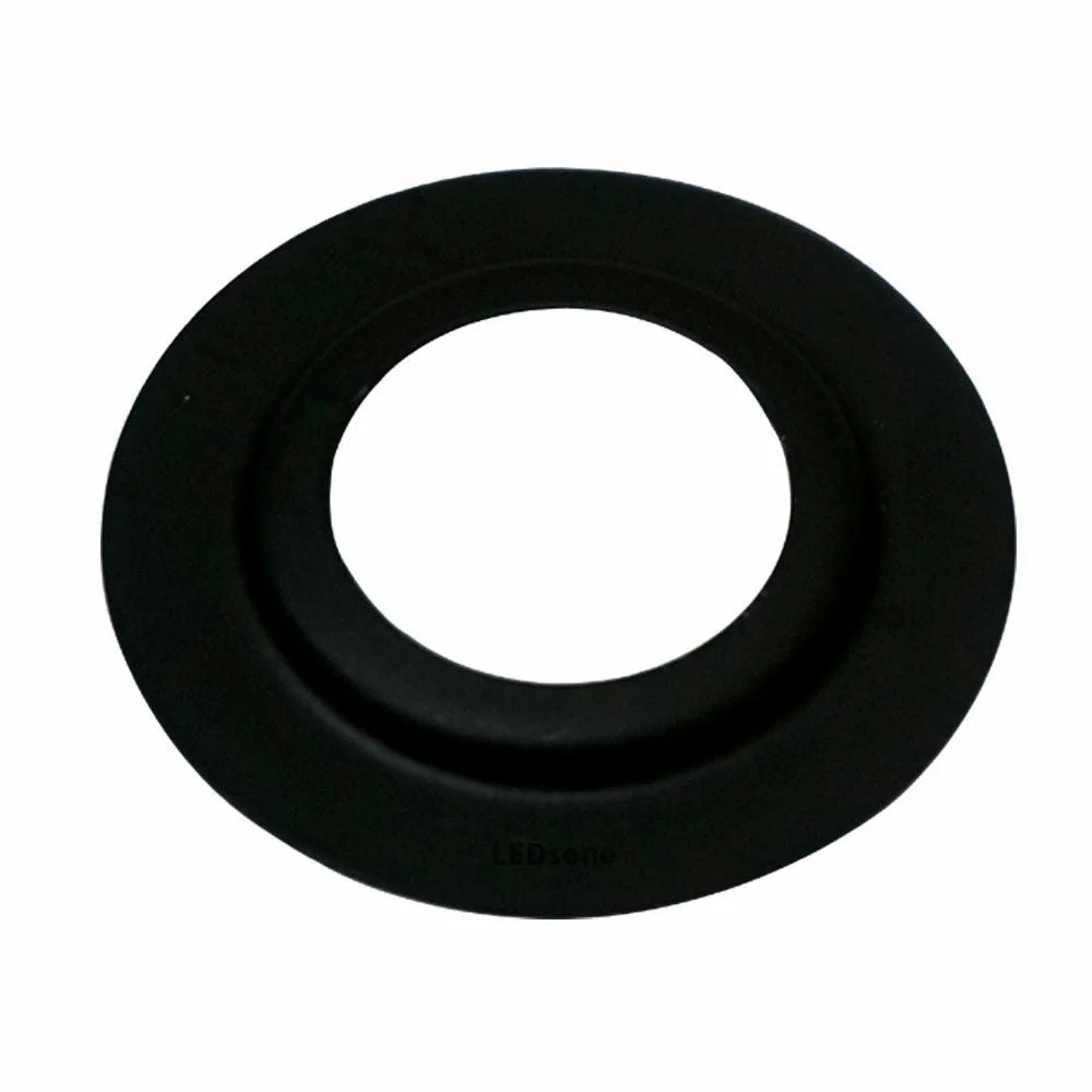 Two metal lampshade reducer rings in white and black, lamp spare parts for fitting different shade sizes